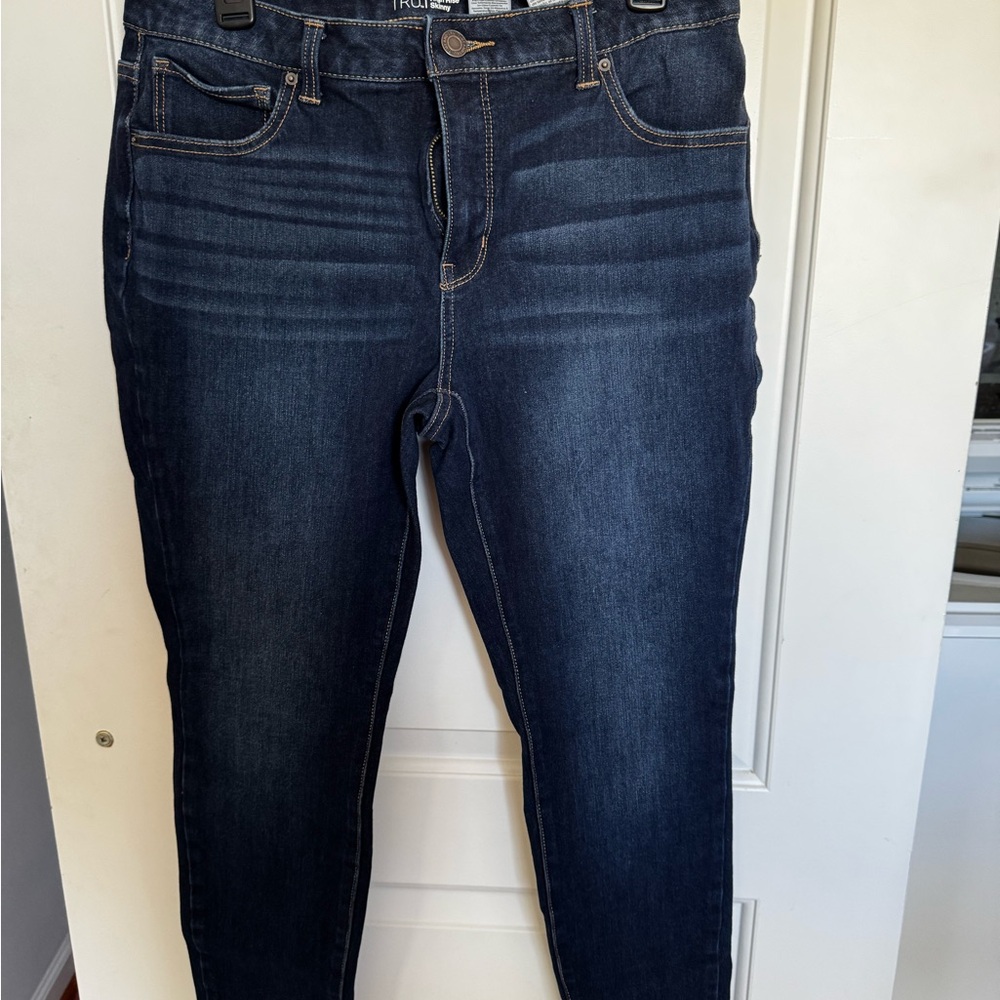 Time and Tru Dark Blue Skinny Stretch Jeans